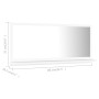 White plywood bathroom mirror 80x10.5x37 cm by vidaXL, bathroom vanities - Ref: Foro24-804571, Price: 29,99 €, Discount: %