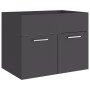 Armario para lavabo madera contrachapada gris 60x38,5x46 cm de vidaXL, Muebles de baño - Ref: Foro24-804649, Precio: 36,99 €,...