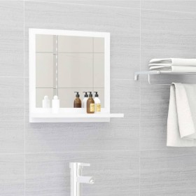 White plywood bathroom mirror 40x10.5x37 cm by vidaXL, bathroom vanities - Ref: Foro24-804553, Price: 29,99 €, Discount: %