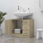 Armario para lavabo madera contrachapada color roble 63x30x54cm de vidaXL, Muebles de baño - Ref: Foro24-804187, Precio: 103,...