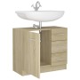 Armario para lavabo madera contrachapada color roble 63x30x54cm de vidaXL, Muebles de baño - Ref: Foro24-804187, Precio: 103,...