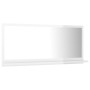 Glossy white plywood bathroom mirror 80x10.5x37 cm by vidaXL, bathroom vanities - Ref: Foro24-804577, Price: 29,52 €, Discoun...