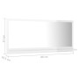 Glossy white plywood bathroom mirror 80x10.5x37 cm by vidaXL, bathroom vanities - Ref: Foro24-804577, Price: 29,52 €, Discoun...