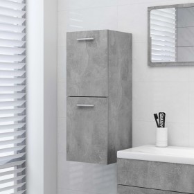 Armario de baño madera contrachapada gris hormigón 30x30x80 cm de vidaXL, Muebles de baño - Ref: Foro24-804992, Precio: 39,08...