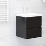 Armario para lavabo contrachapada negro brillo 41x38,5x45 cm de vidaXL, Muebles de baño - Ref: Foro24-804735, Precio: 67,24 €...