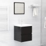 Glossy black plywood sink cabinet 41x38.5x45 cm by vidaXL, Bathroom furniture - Ref: Foro24-804735, Price: 67,24 €, Discount: %