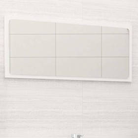 Glossy white plywood bathroom mirror 80x1.5x37 cm by vidaXL, bathroom vanities - Ref: Foro24-804619, Price: 27,13 €, Discount: %