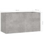 Armario para lavabo contrachapada gris hormigón 90x38,5x46 cm de vidaXL, Muebles de baño - Ref: Foro24-804669, Precio: 36,36 ...