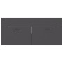 Armario para lavabo madera contrachapada gris 100x38,5x46 cm de vidaXL, Muebles de baño - Ref: Foro24-804676, Precio: 45,42 €...