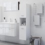 Armario de baño madera contrachapada blanco brillo 30x30x130 cm de vidaXL, Muebles de baño - Ref: Foro24-805003, Precio: 80,3...