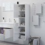 Armario de baño madera contrachapada blanco brillo 30x30x130 cm de vidaXL, Muebles de baño - Ref: Foro24-805003, Precio: 80,3...