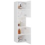 Armario de baño madera contrachapada blanco brillo 30x30x130 cm de vidaXL, Muebles de baño - Ref: Foro24-805003, Precio: 80,3...