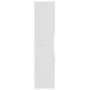 Armario de baño madera contrachapada blanco brillo 30x30x130 cm de vidaXL, Muebles de baño - Ref: Foro24-805003, Precio: 80,3...