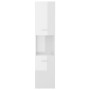 Armario de baño madera contrachapada blanco brillo 30x30x130 cm de vidaXL, Muebles de baño - Ref: Foro24-805003, Precio: 80,3...