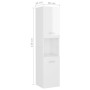 Glossy white plywood bathroom cabinet 30x30x130 cm by vidaXL, Bathroom furniture - Ref: Foro24-805003, Price: 80,33 €, Discou...