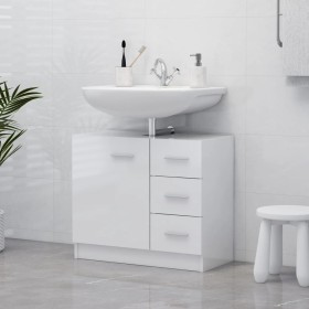 White plywood sink cabinet 63x30x54 cm by vidaXL, Bathroom furniture - Ref: Foro24-804190, Price: 79,42 €, Discount: %