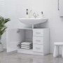 Armario para lavabo madera contrachapada blanco 63x30x54 cm de vidaXL, Muebles de baño - Ref: Foro24-804190, Precio: 78,69 €,...