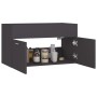 Gray plywood sink cabinet 80x38.5x46 cm by vidaXL, Bathroom furniture - Ref: Foro24-804658, Price: 41,85 €, Discount: %