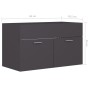 Armario para lavabo madera contrachapada gris 80x38,5x46 cm de vidaXL, Muebles de baño - Ref: Foro24-804658, Precio: 41,99 €,...