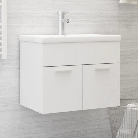 Armario para lavabo madera contrachapada blanco 60x38,5x46 cm de vidaXL, Muebles de baño - Ref: Foro24-804647, Precio: 39,17 ...