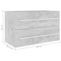 Armario para lavabo contrachapada gris hormigón 80x38,5x48 cm de vidaXL, Muebles de baño - Ref: Foro24-804705, Precio: 51,99 ...