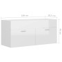 Armario para lavabo madera contrachapada blanco 100x38,5x46 cm de vidaXL, Muebles de baño - Ref: Foro24-804680, Precio: 49,94...