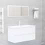 White engineered wood washbasin cabinet 90x38.5x45 cm by vidaXL, Bathroom furniture - Ref: Foro24-804755, Price: 61,81 €, Dis...