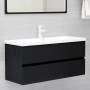 Black plywood sink cabinet100x38.5x45 cm by vidaXL, Bathroom furniture - Ref: Foro24-804765, Price: 55,95 €, Discount: %