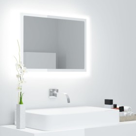 Espejo de baño acrílico blanco brillo 60x8,5x37 cm de vidaXL, Tocadores de baño - Ref: Foro24-804921, Precio: 38,99 €, Descue...