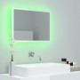 Glossy white acrylic bathroom mirror 60x8.5x37 cm by vidaXL, bathroom vanities - Ref: Foro24-804921, Price: 38,41 €, Discount: %