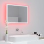 Glossy white acrylic bathroom mirror 60x8.5x37 cm by vidaXL, bathroom vanities - Ref: Foro24-804921, Price: 38,41 €, Discount: %