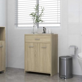 Armario de baño madera contrachapada roble Sonoma 60x33x80 cm de vidaXL, Muebles de baño - Ref: Foro24-805027, Precio: 62,09 ...