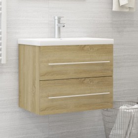 Mueble de lavabo madera ingeniería roble Sonoma 60x38,5x48 cm de vidaXL, Muebles de baño - Ref: Foro24-804695, Precio: 54,99 ...