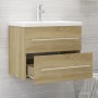 Sonoma oak engineered wood washbasin cabinet 60x38.5x48 cm by vidaXL, Bathroom furniture - Ref: Foro24-804695, Price: 54,20 €...