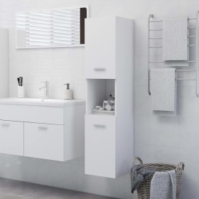 White plywood bathroom cabinet 30x30x130 cm by vidaXL, Bathroom furniture - Ref: Foro24-804997, Price: 65,64 €, Discount: %