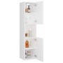 Armario de baño madera contrachapada blanco 30x30x130 cm de vidaXL, Muebles de baño - Ref: Foro24-804997, Precio: 66,11 €, De...