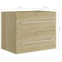 Mueble de lavabo madera ingeniería roble Sonoma 60x38,5x48 cm de vidaXL, Muebles de baño - Ref: Foro24-804695, Precio: 54,20 ...