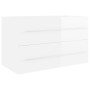 Glossy white engineered wood washbasin cabinet 80x38.5x48 cm by vidaXL, Bathroom furniture - Ref: Foro24-804707, Price: 69,99...