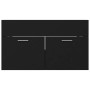 Armario para lavabo madera contrachapada negro 80x38,5x46 cm de vidaXL, Muebles de baño - Ref: Foro24-804657, Precio: 41,09 €...