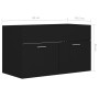 Armario para lavabo madera contrachapada negro 80x38,5x46 cm de vidaXL, Muebles de baño - Ref: Foro24-804657, Precio: 41,09 €...