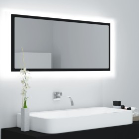 Espejo de baño LED acrílico negro 100x8,5x37 cm de vidaXL, Tocadores de baño - Ref: Foro24-804941, Precio: 53,99 €, Descuento: %