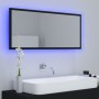 Espejo de baño LED acrílico negro 100x8,5x37 cm de vidaXL, Tocadores de baño - Ref: Foro24-804941, Precio: 58,56 €, Descuento: %