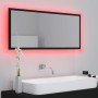 LED black acrylic bathroom mirror 100x8.5x37 cm by vidaXL, bathroom vanities - Ref: Foro24-804941, Price: 58,56 €, Discount: %