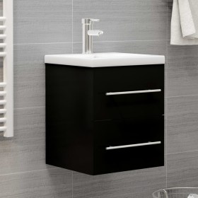 Armario para lavabo madera contrachapada negro 41x38,5x48 cm de vidaXL, Muebles de baño - Ref: Foro24-804684, Precio: 51,92 €...