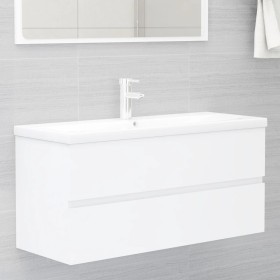 White plywood sink cabinet 100x38.5x45 cm by vidaXL, Bathroom furniture - Ref: Foro24-804764, Price: 68,78 €, Discount: %