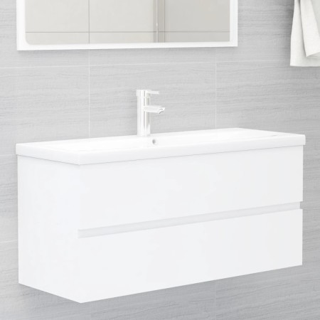 Armario para lavabo madera contrachapada blanco 100x38,5x45 cm de vidaXL, Muebles de baño - Ref: Foro24-804764, Precio: 63,08...