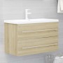 Armario para lavabo aglomerado roble Sonoma 80x38,5x48 cm de vidaXL, Muebles de baño - Ref: Foro24-804704, Precio: 60,79 €, D...