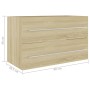 Armario para lavabo aglomerado roble Sonoma 80x38,5x48 cm de vidaXL, Muebles de baño - Ref: Foro24-804704, Precio: 60,99 €, D...