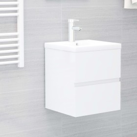 Glossy white engineered wood washbasin cabinet 41x38.5x45 cm by vidaXL, Bathroom furniture - Ref: Foro24-804734, Price: 58,99...