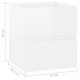 Armario de lavabo madera ingeniería blanco brillo 41x38,5x45 cm de vidaXL, Muebles de baño - Ref: Foro24-804734, Precio: 58,9...